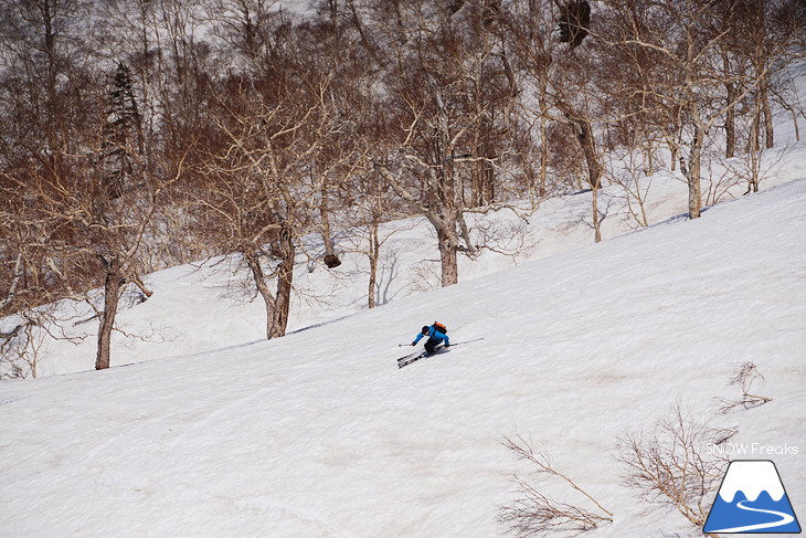 大雪山旭岳ロープウェイスキー場 残雪の北海道最高峰に今季最後のシュプールを…。